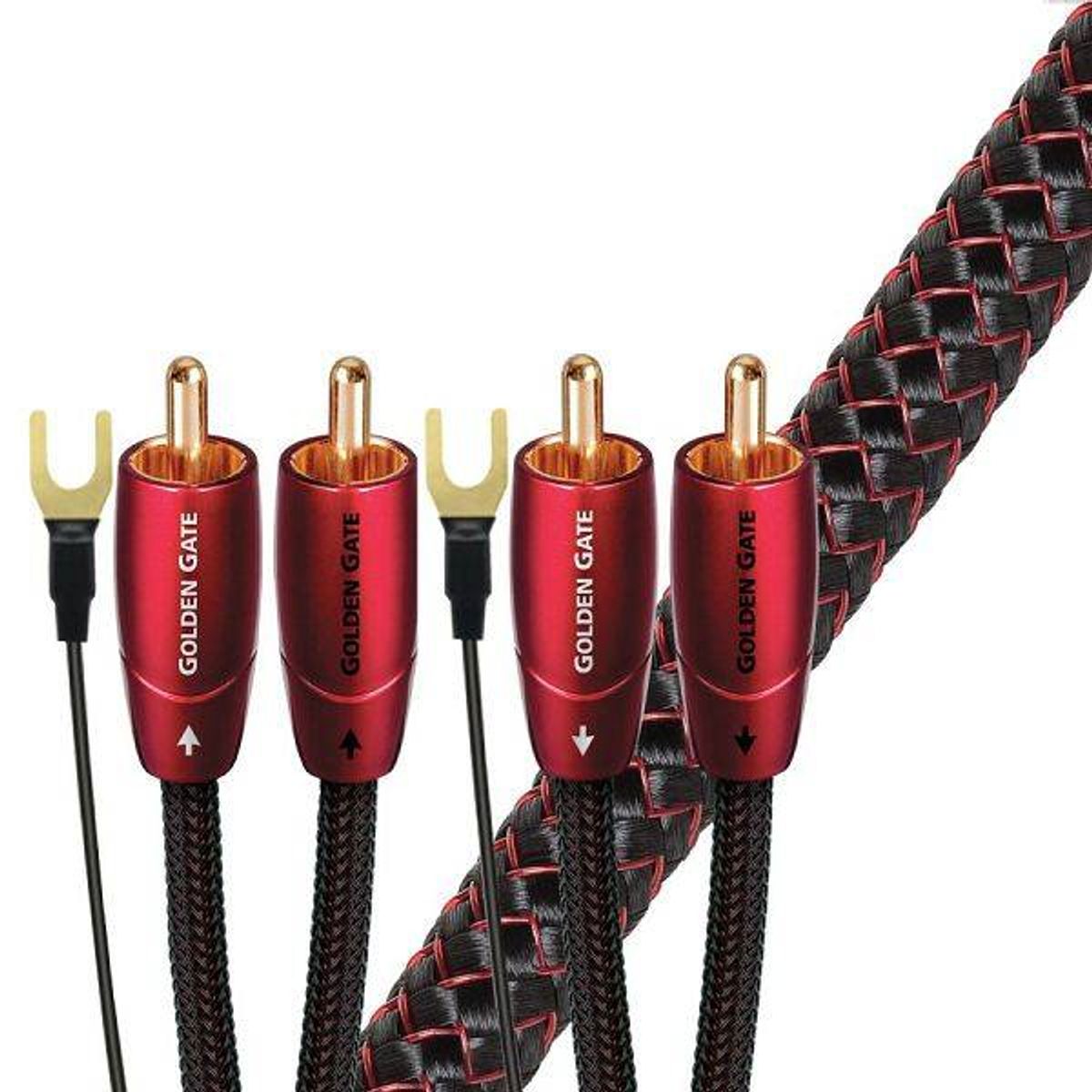 AUDIOQUEST - Cable Golden Gate RCA-RCA para Tornamesa con cable de Tierra Audioquest