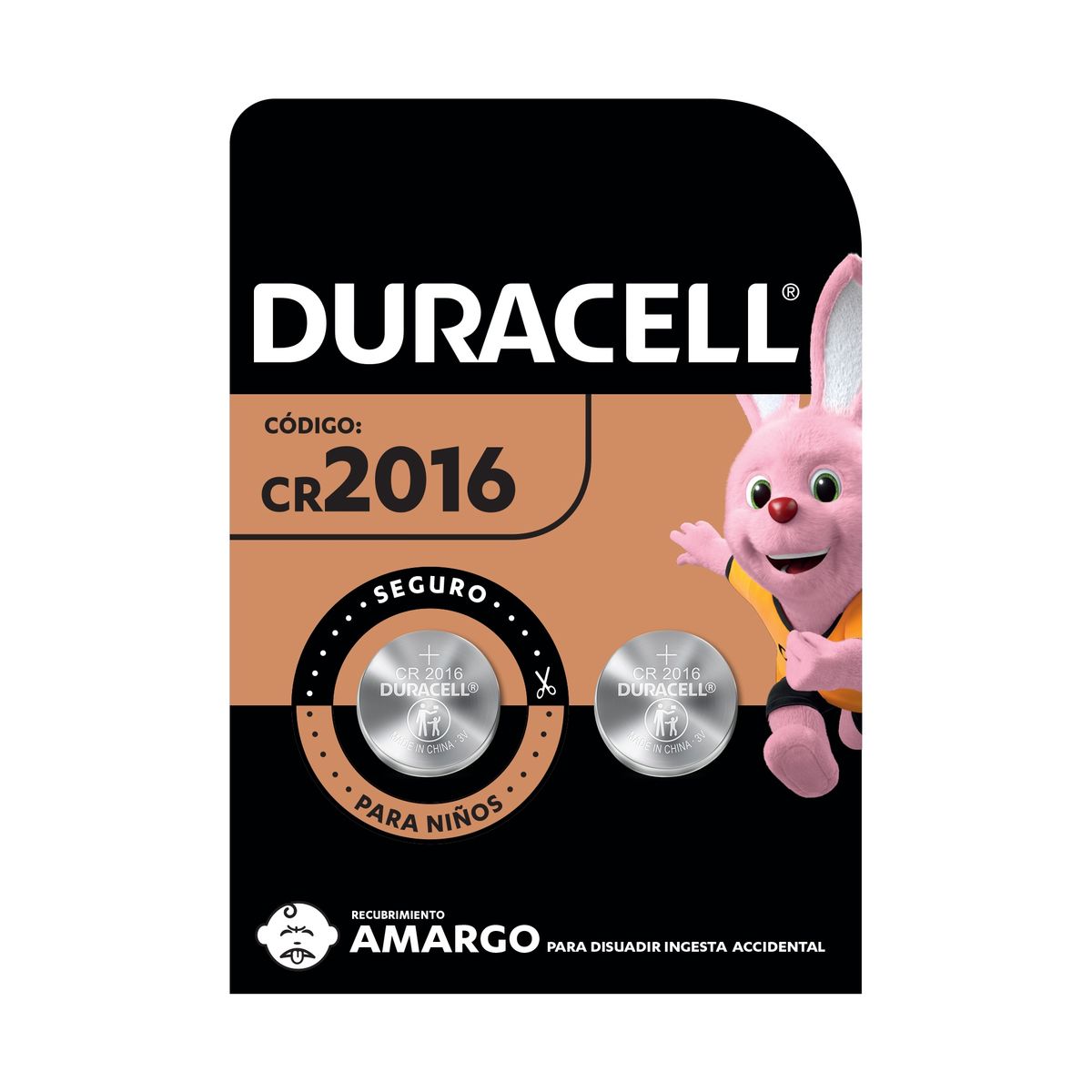 DURACELL - Pila Duracell 2016 2 pilas CR2016 3V batería de litio
