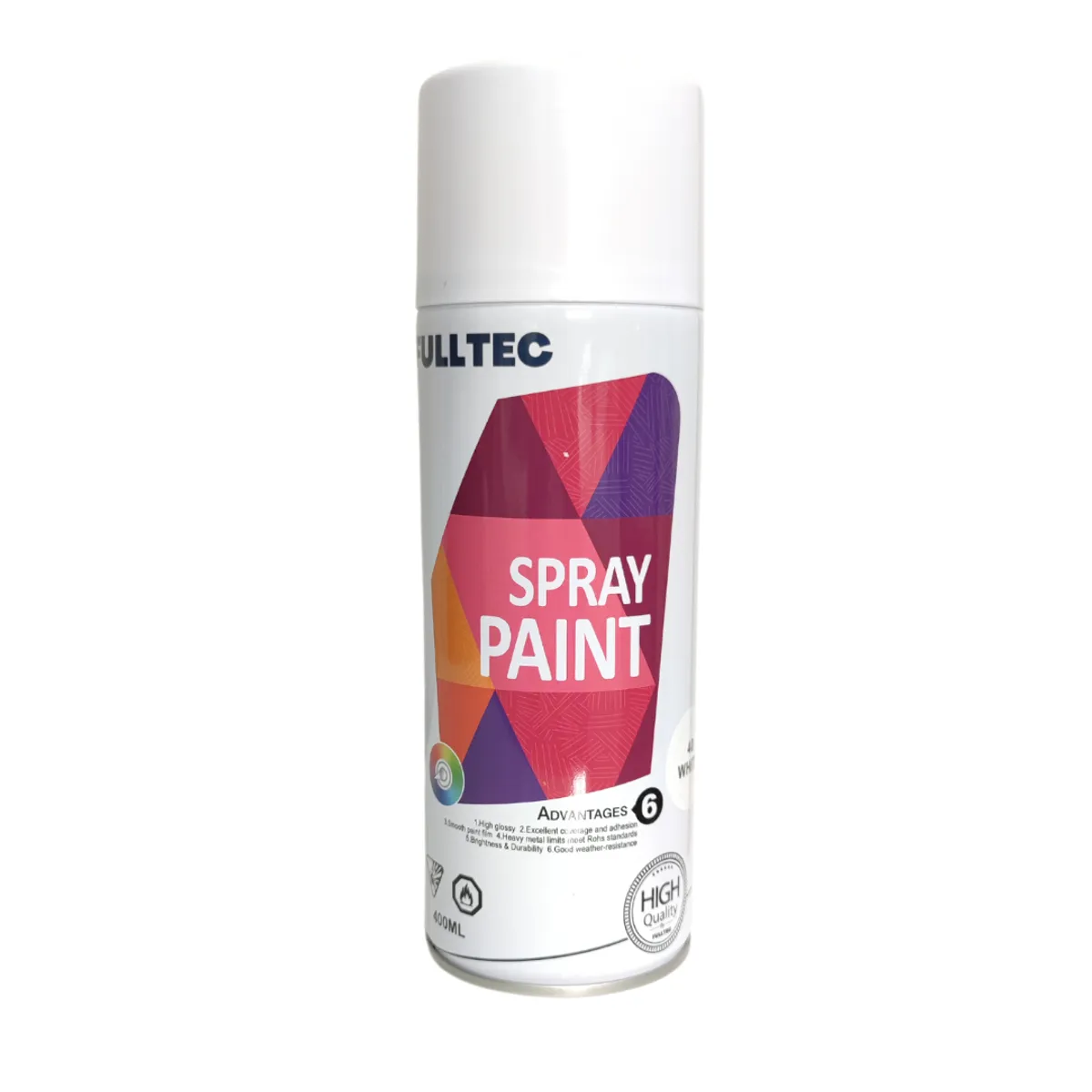 FULLTEC - Pintura Spray Uso General Blanco Brillante 400ml Fulltec