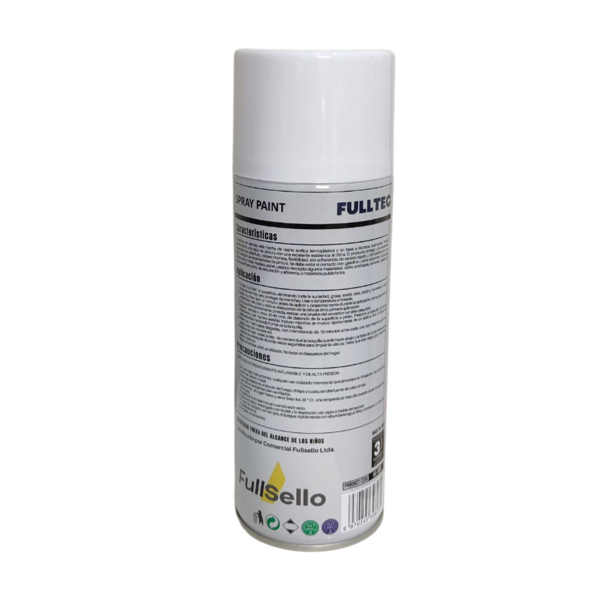 FULLTEC - Pintura Spray Uso General Blanco Mate 400ml Fulltec