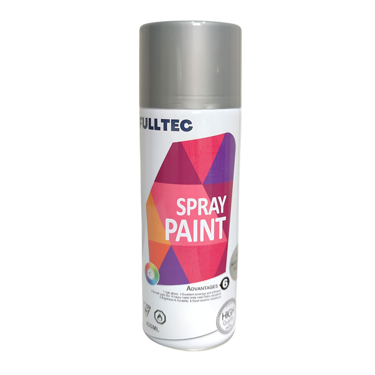 FULLTEC - Pintura Spray Alta Temperatura Plateado 400ml Fulltec