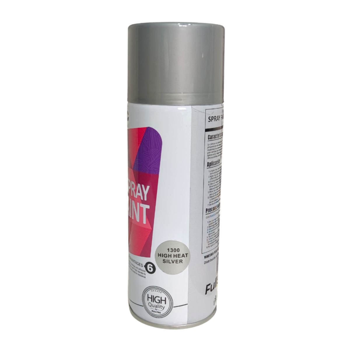 FULLTEC - Pintura Spray Alta Temperatura Plateado 400ml Fulltec
