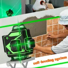 MUNDO MAGIA - Nivel Láser Multifuncion 16 Líneas Profesional Trípode Base