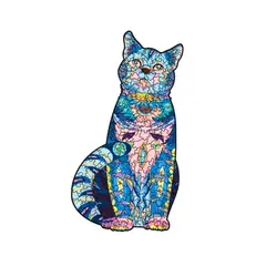 GENERICO - Rompecabeza Multicolor de Gato - Decoración - Regalo