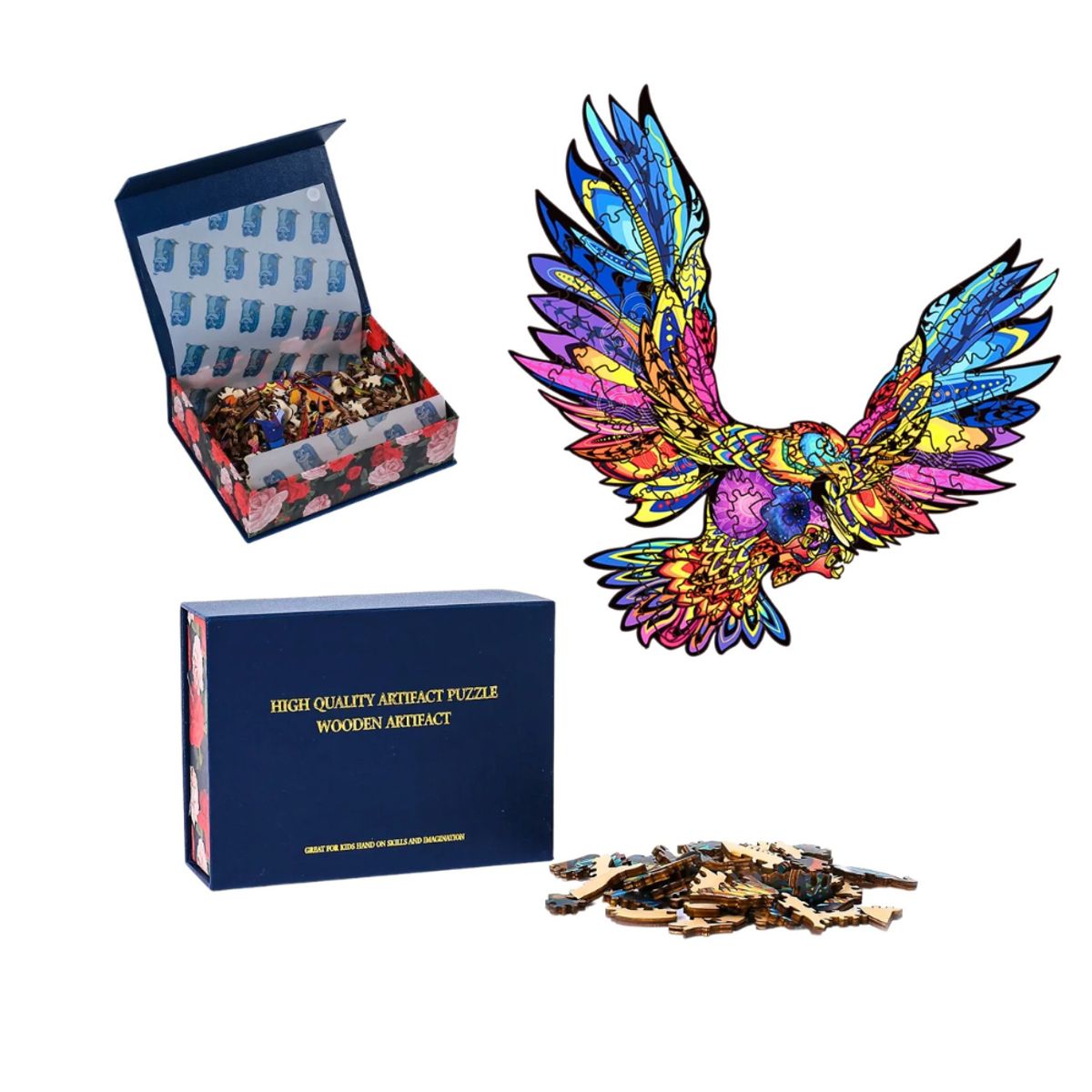 GENERICO - Rompecabeza Multicolor De Aguila - Decoración - Regalo