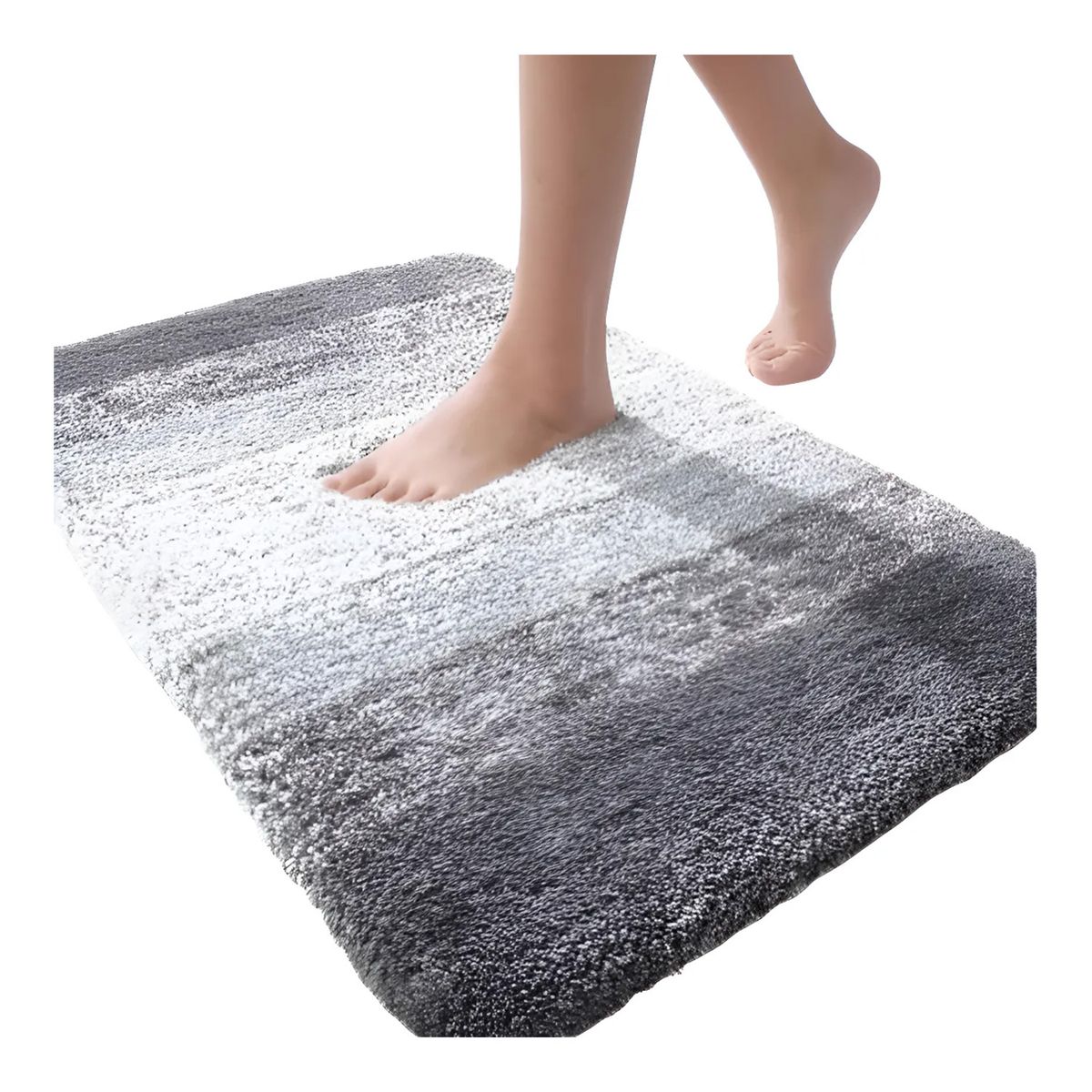 GENERICO - Alfombra De Baño De Microfibra Absorbente Extrasuave Gris
