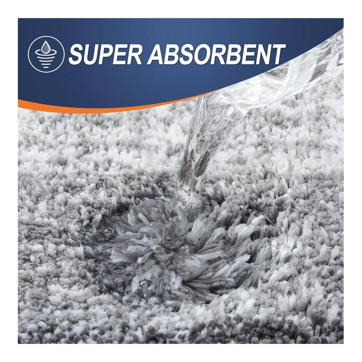 GENERICO - Alfombra De Baño De Microfibra Absorbente Extrasuave Gris