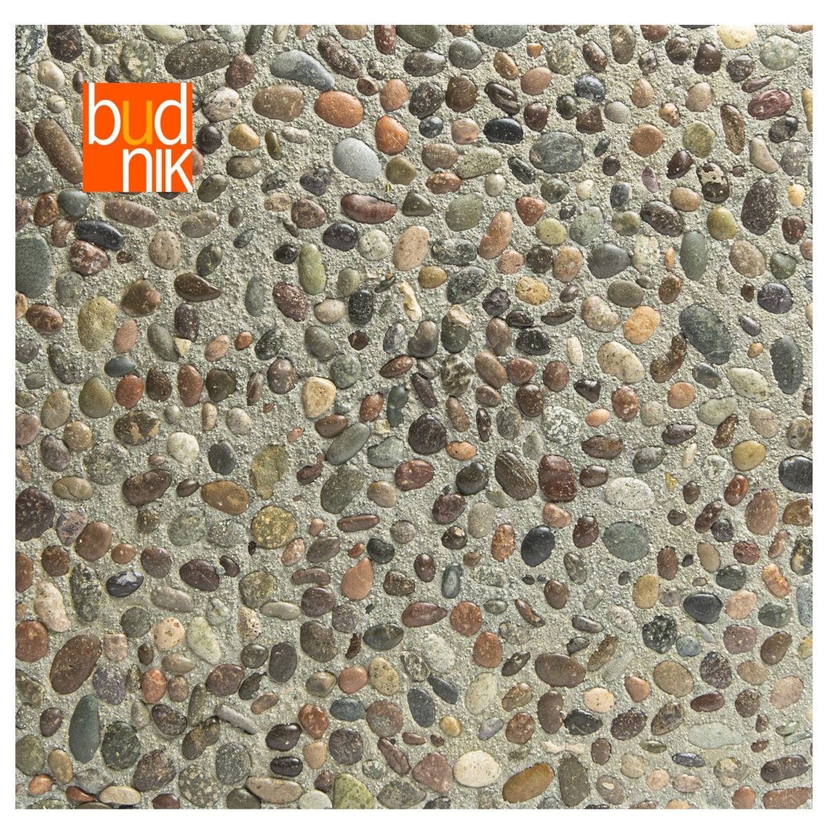 BUDNIK - Baldosa  Alta Resistencia Colonial H Fondo Gris 40x40x3.8 cm