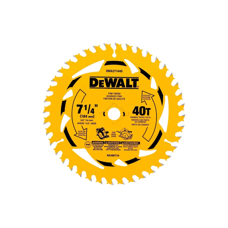 DEWALT - Disco De Sierra 7-1/4''x 5/8'' 40 Dientes - Dewalt Dwa271440