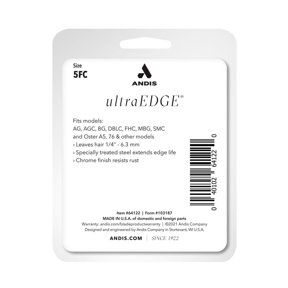 ANDIS - Cuchilla Desmontable Andis UltraEdge® 5FC