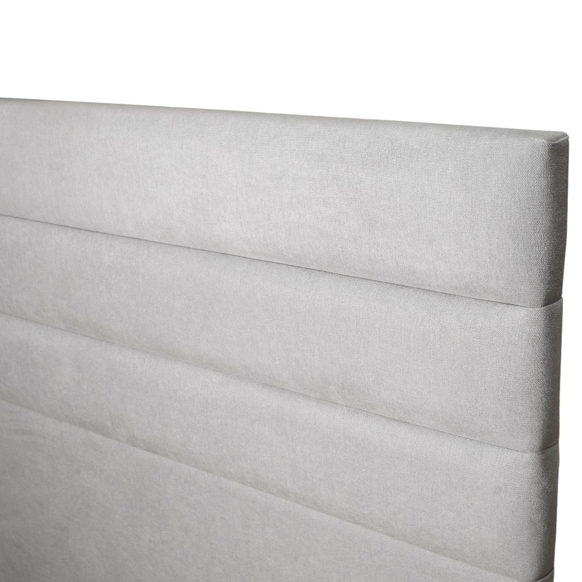 KABECEROS - RESPALDO ROLLOS - 1,5 PLAZAS - VELVET COLOR GRIS CLARO