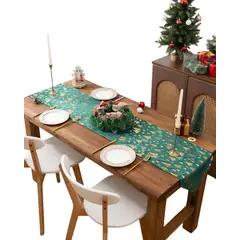 GENERICO - CAMINO DE MESA NAVIDAD TERCIOPELO 30 x 180 cm