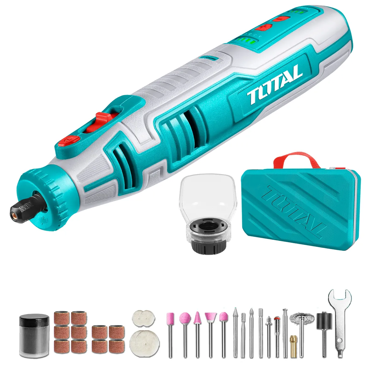 TOTAL TOOLS - Mini Rectificadora Inalámbrica 8V Total
