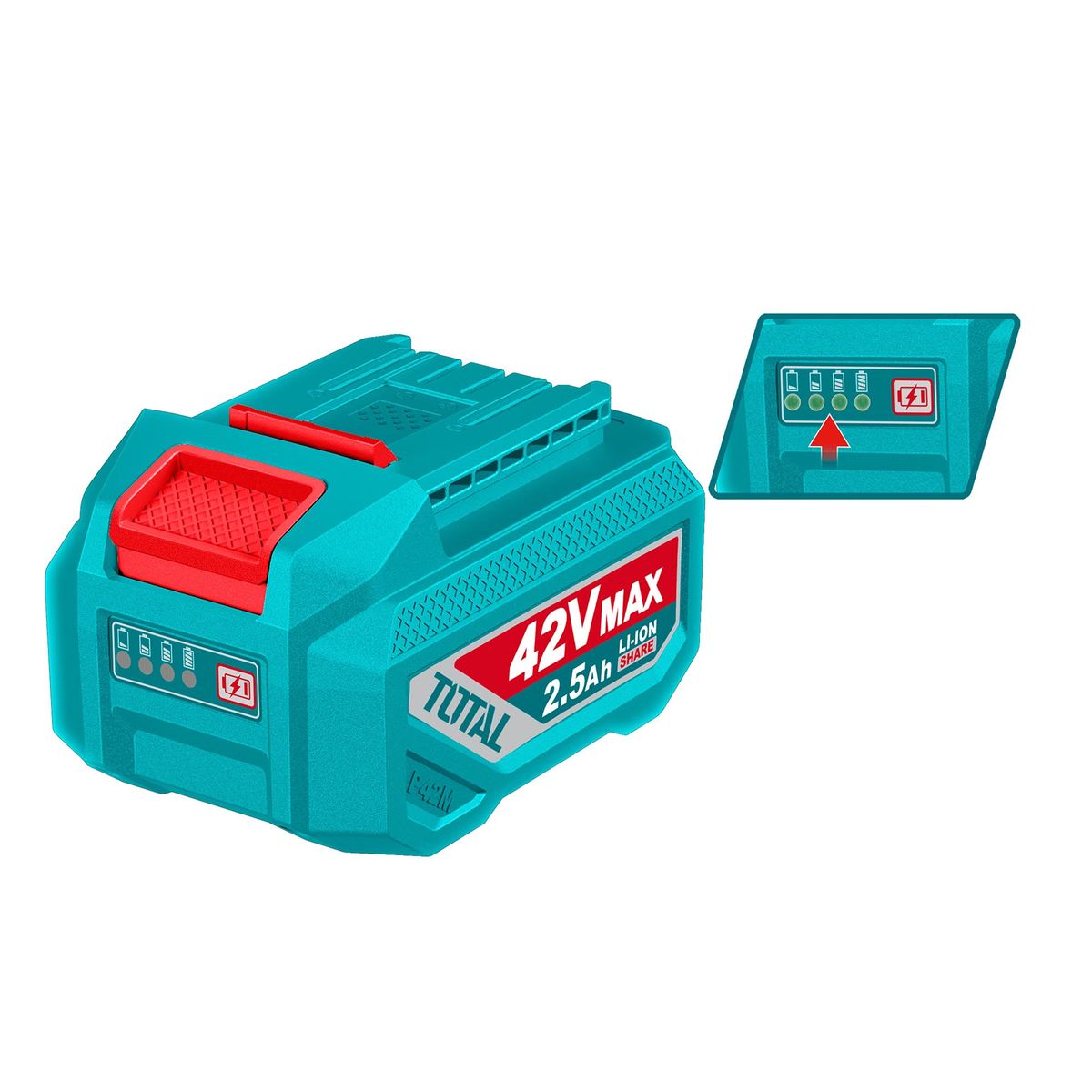 TOTAL TOOLS - Batería de iones de litio 42V 2.5Ah P42M Total