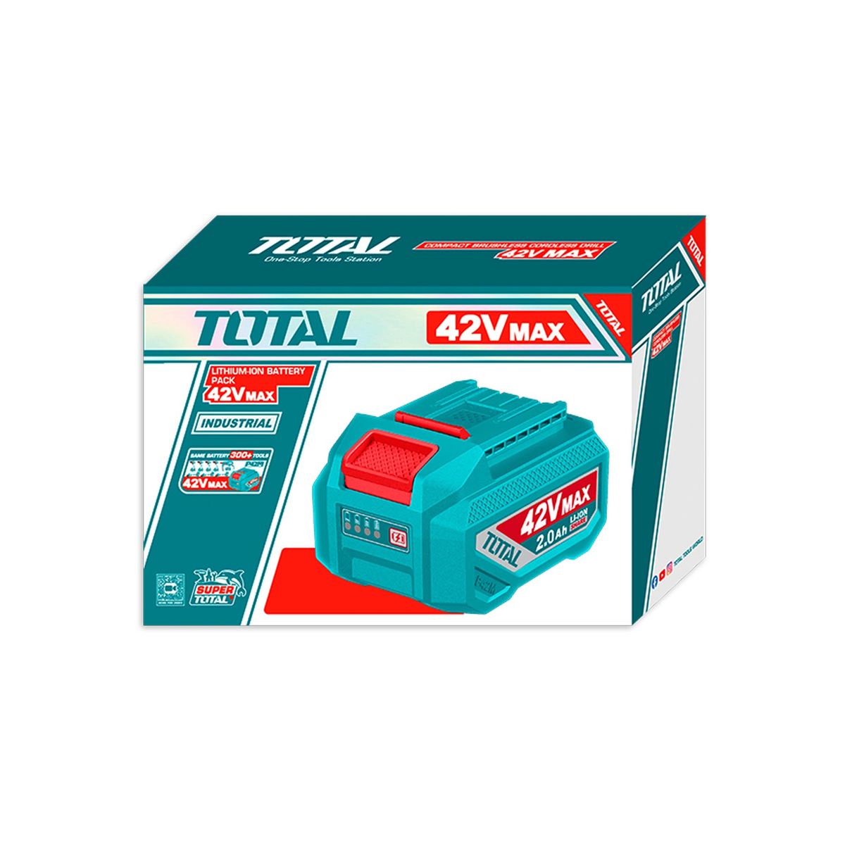 TOTAL TOOLS - Batería de iones de litio 42V 2.0Ah P42M Total