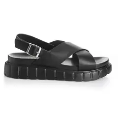 VIA UNO - Sandalia Mujer Negro 22641604