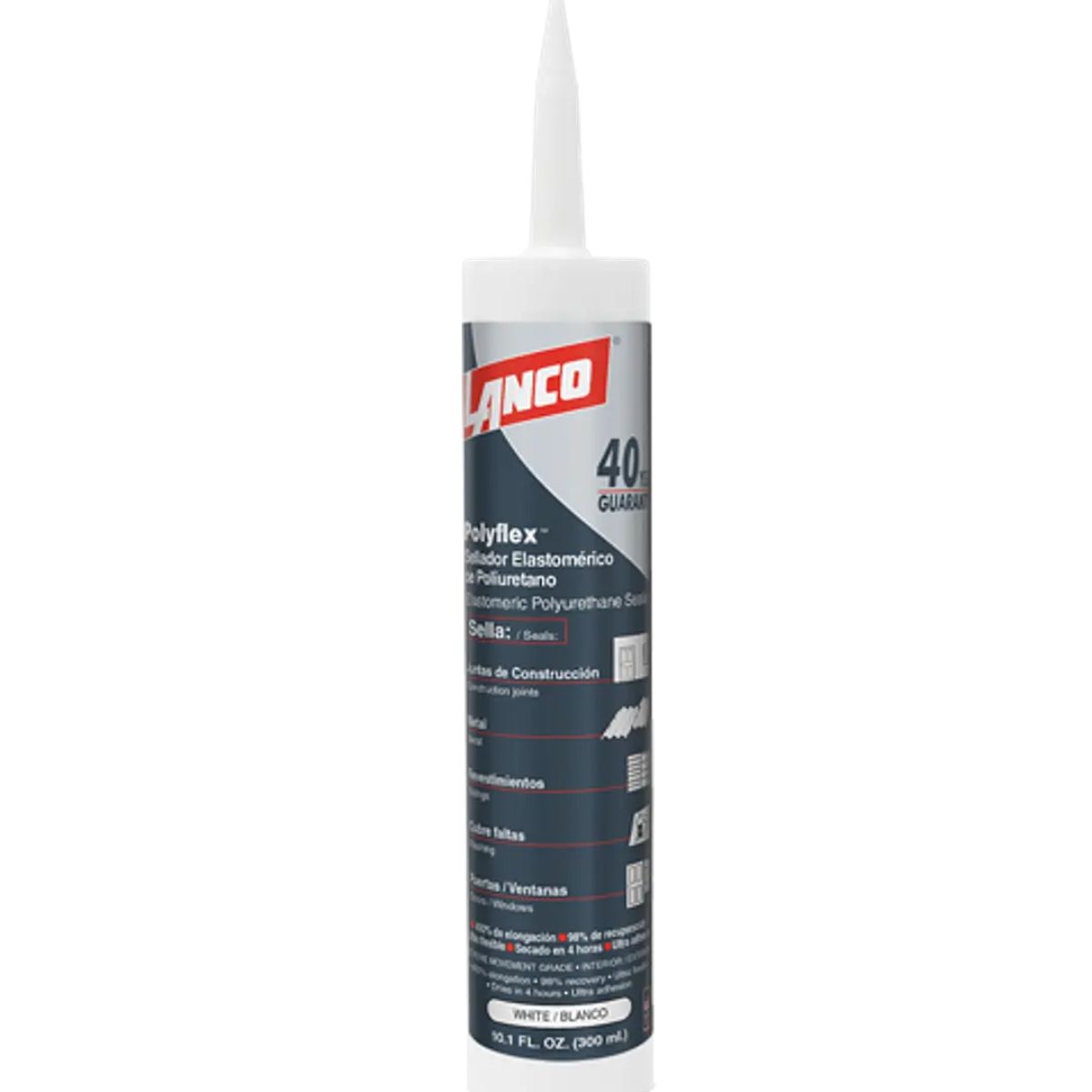 LANCO - Sellador de Poliuretano Polyflex Blanco 300ml