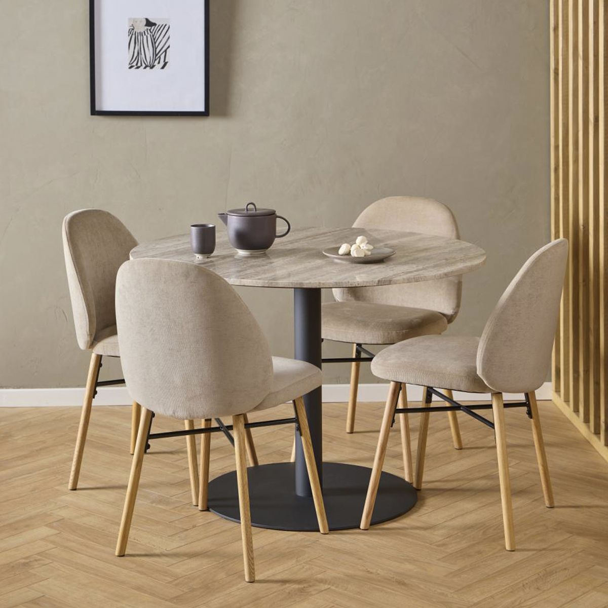 FORM DESIGN - Pack 2 Silla Tapiz Remy Beige Form