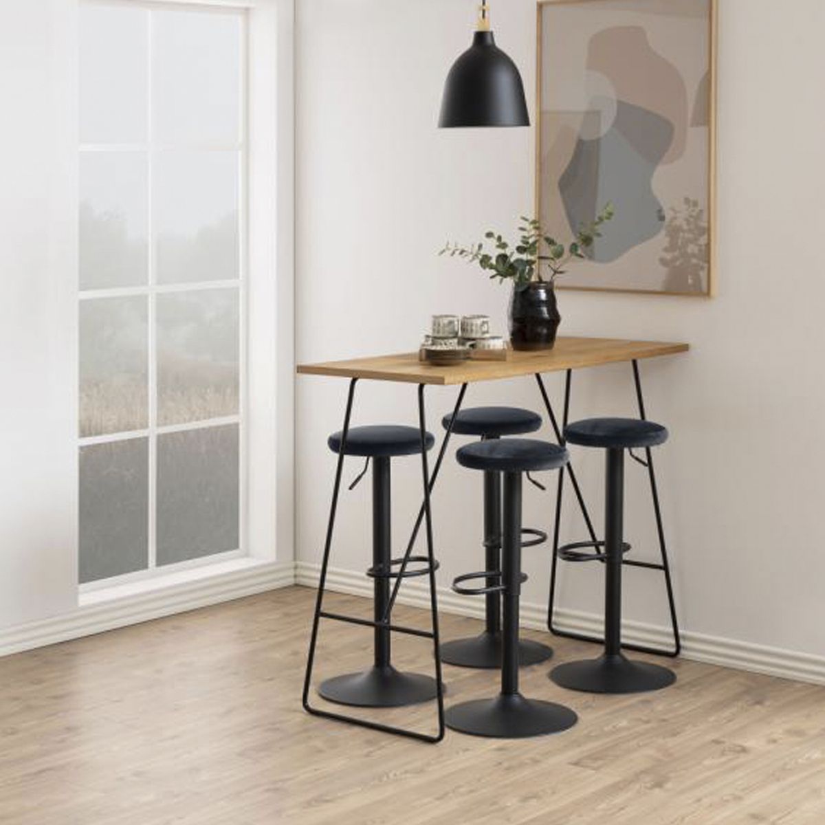 FORM DESIGN - Pack 2 Taburete Tapiz Bilbao Gris Oscuro Form