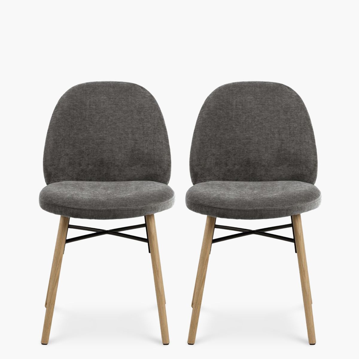 FORM DESIGN - Pack 2 Silla Tapiz Remy Gris Oscuro Form