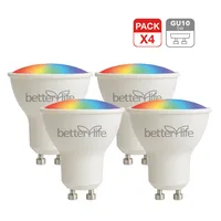 Ampolleta Inteligente LED RGB Wifi 5W GU10 4 unidades