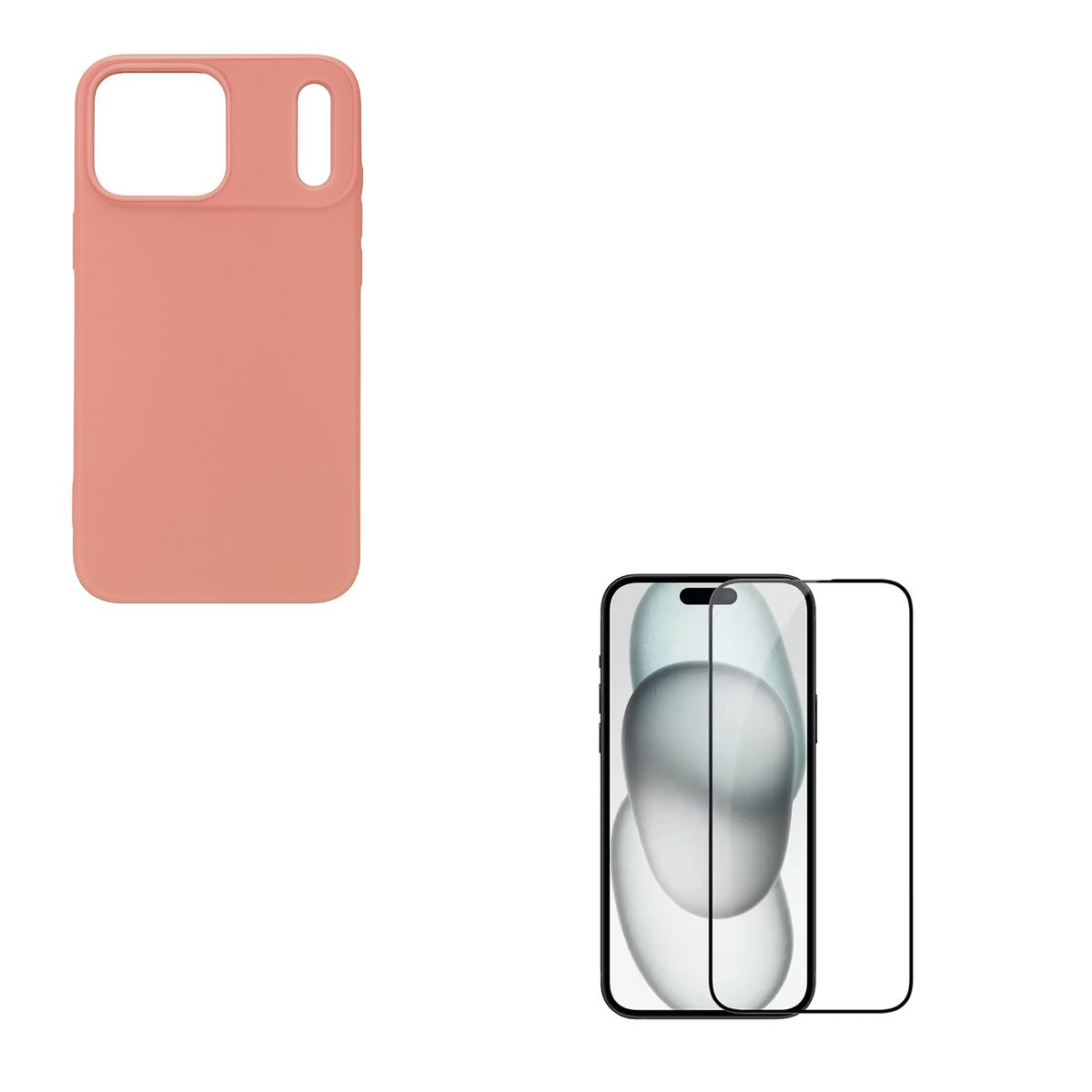 JOIGO - Carcasa Goma Lamina Vidrio Para iPhone 17 Pro Rosado