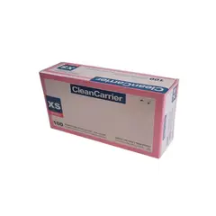 CLEANCARRIER - Guante Nitrilo Rosado Xs Sin Polvo 100 Unidades