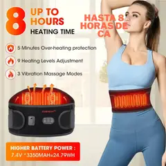 MOVI - FAJA LUMBAR CON 3 NIVELESD E CALOR Y BOLSILLO PARA PONER GEL FRIO
