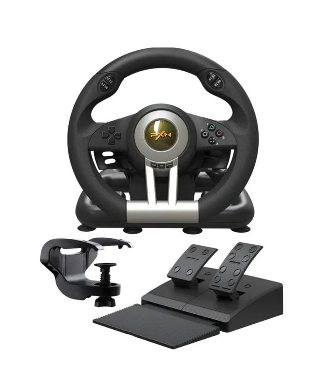 GENERICO VOLANTE GAMING SIMULADOR CON PEDALES