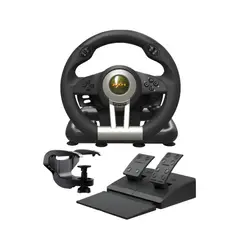 GENERICO - VOLANTE GAMING SIMULADOR CON PEDALES