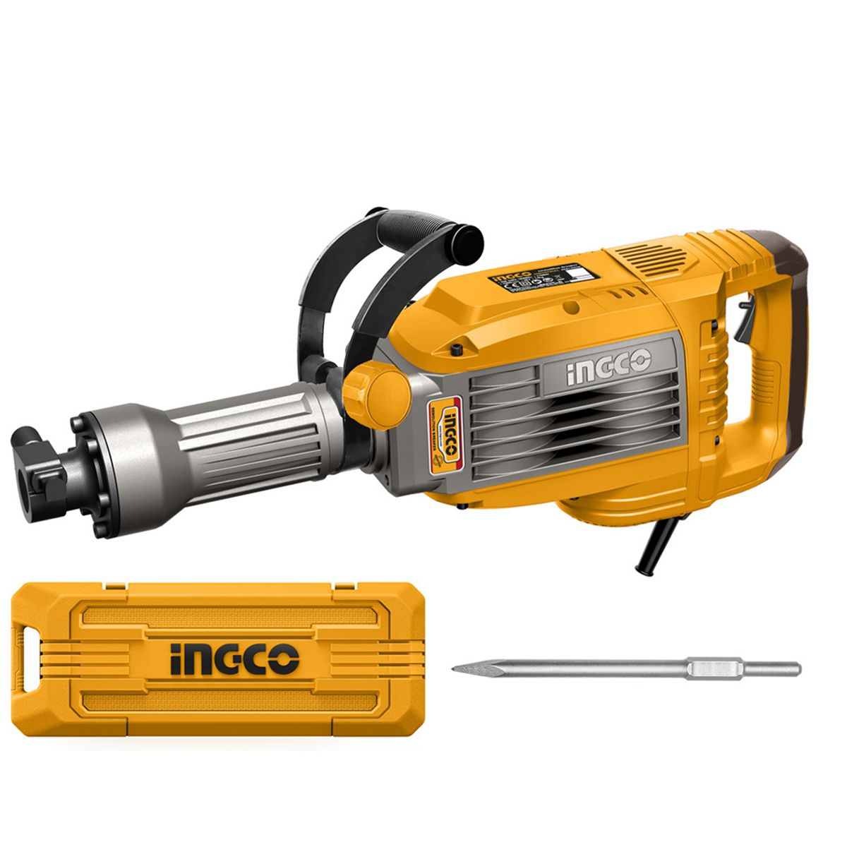 INGCO - Martillo Demoledor Industrial Electrico Sds Hex 14Kg 1700W/50J Ingco Pdb170068