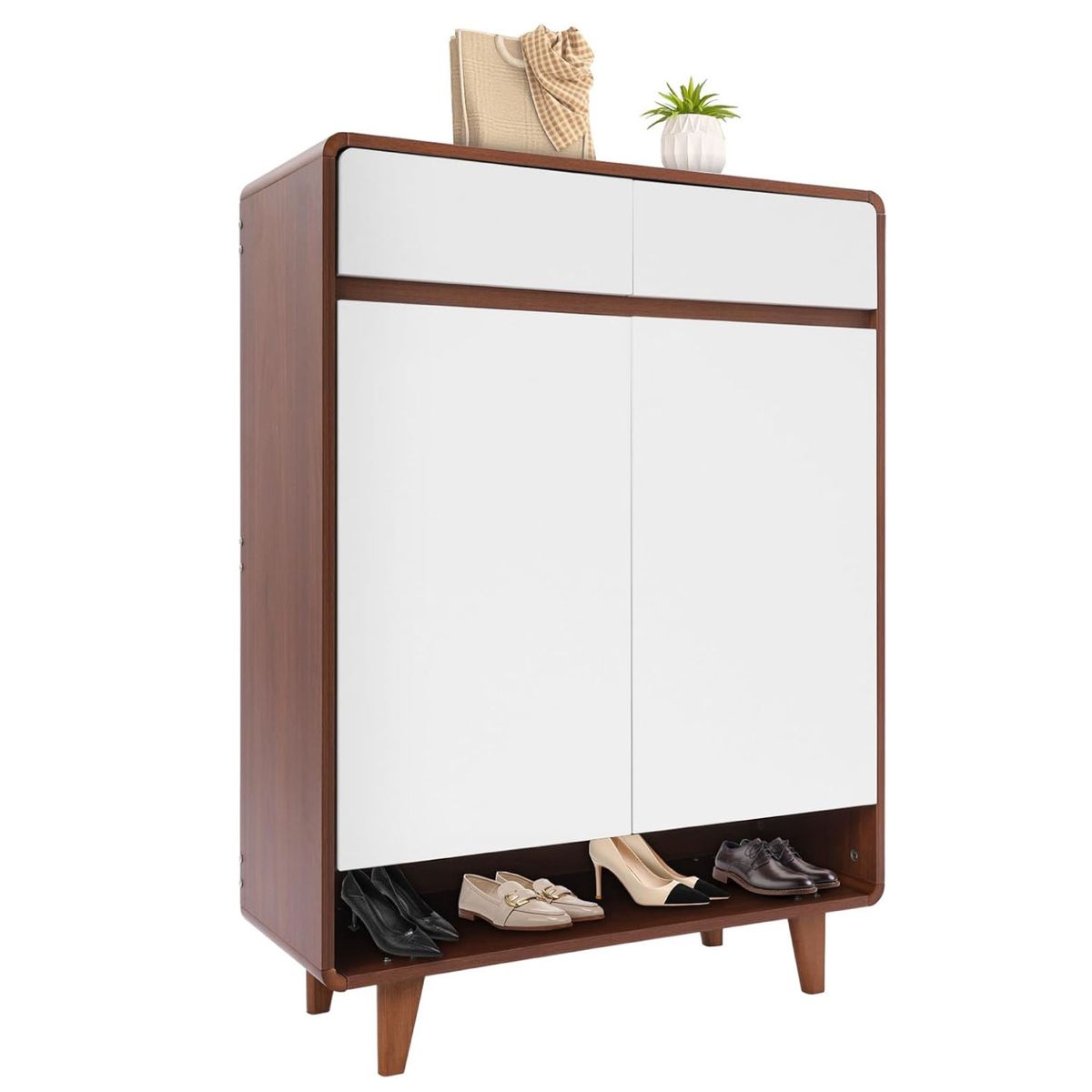 MUNDO ONLINE - Zapatero Elegance Puertas y Cajones Organizador Estante 60Cm