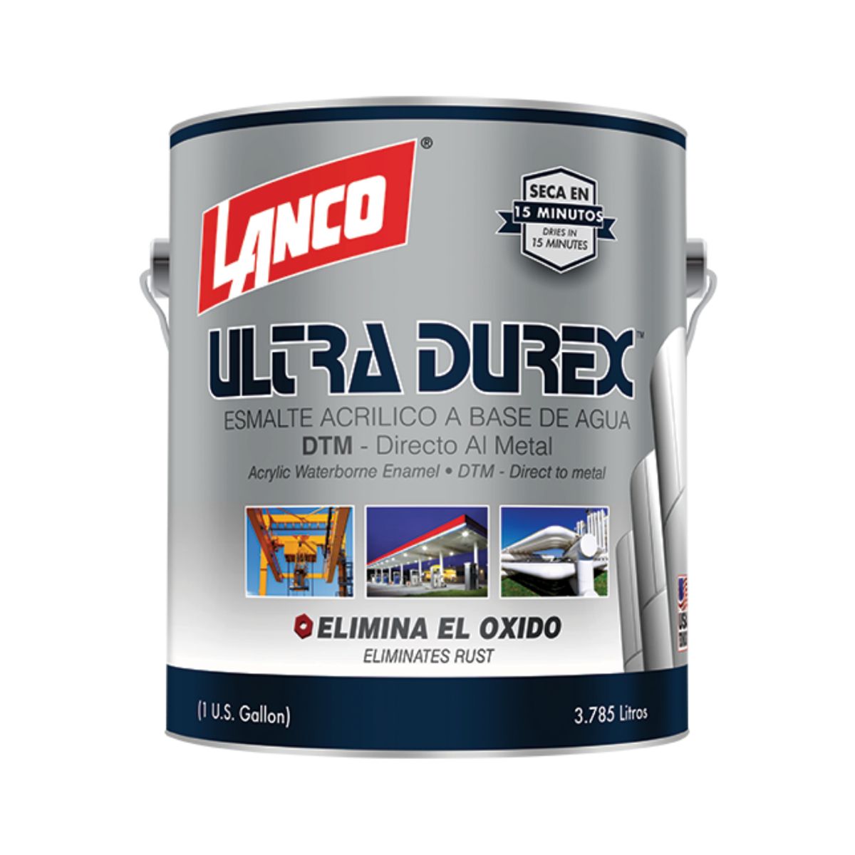 LANCO - Esmalte 3x1 Ultra Durex Anticorrosivo Blanco 1 GL