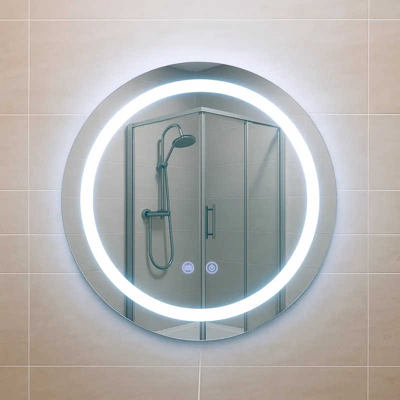 JOYTEK - Espejo Redondo Touch con Luz Led 3 colores - 50 cm de Diámetro