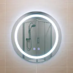 JOYTEK - Espejo Redondo Touch con Luz Led 3 colores - 50 cm de Diámetro