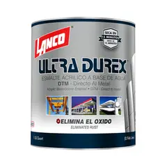 LANCO - Esmalte 3x1 Ultra Durex Anticorrosivo Blanco ¼ GL