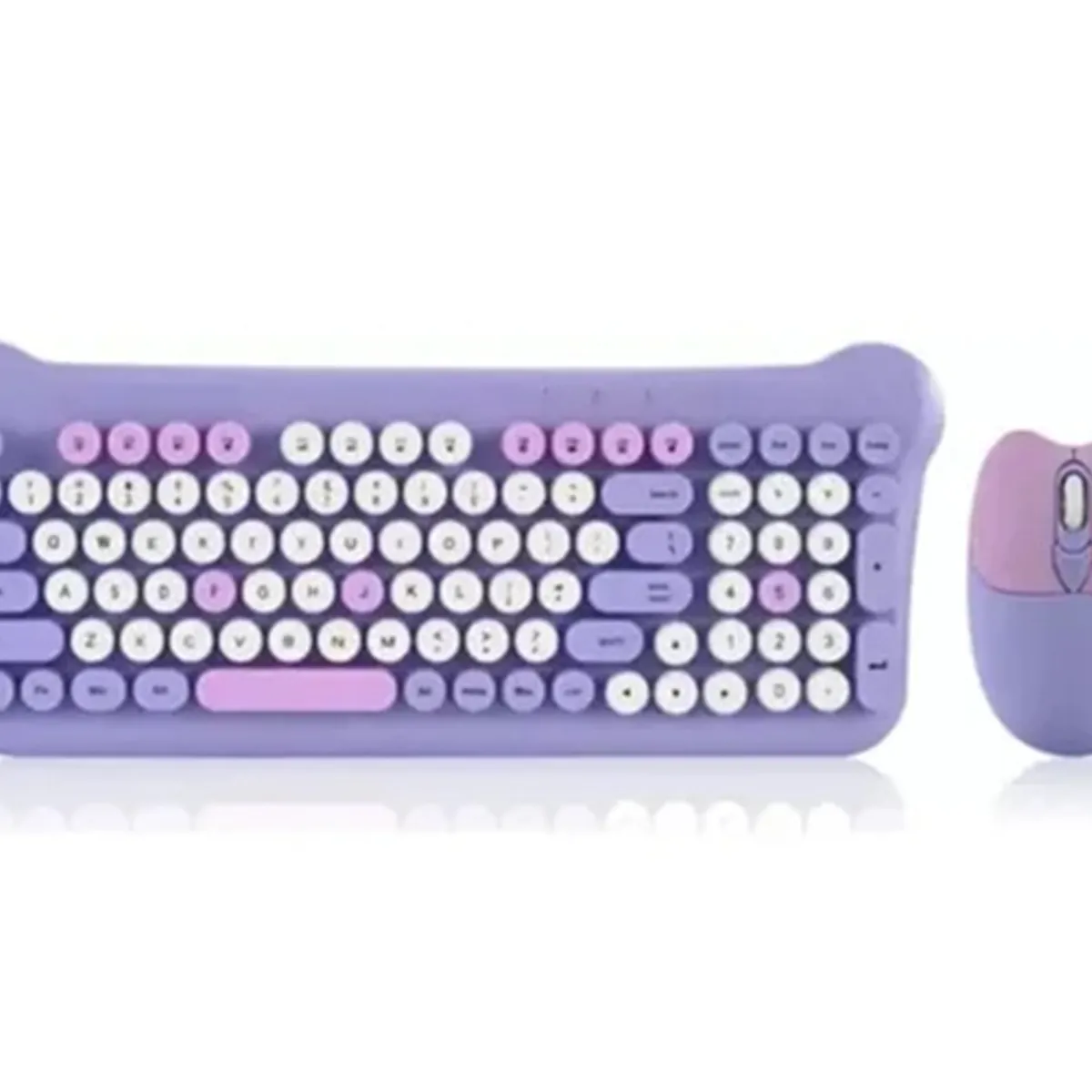 GENERICO - Kit Inalámbrico Teclado Y Mouse Aoas As-212 español Morado