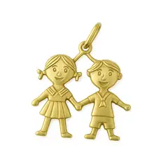 JB JOYAS BARON - Colgante Oro 18kt Niño y Niña