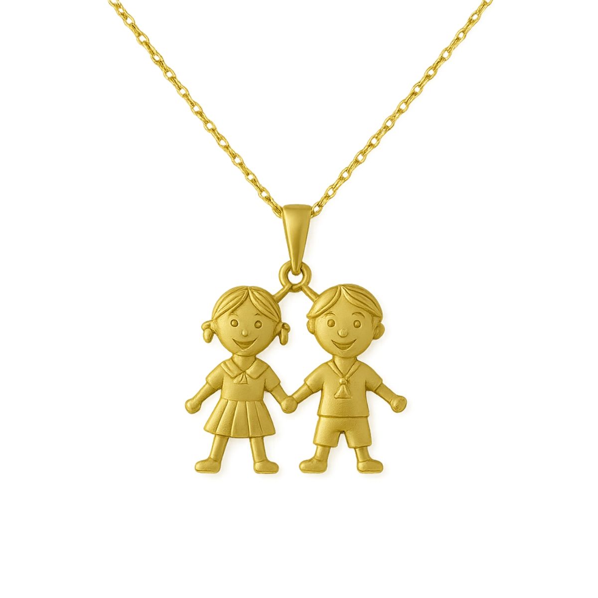 JB JOYAS BARON - Colgante Oro 18kt Niño y Niña