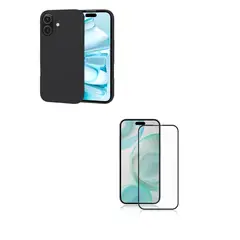 JOIGO - Carcasa Goma Lamina Vidrio Para iPhone 17 Negro