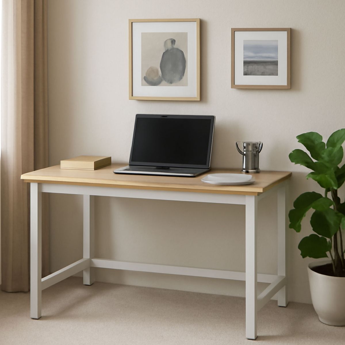 MUNDO ONLINE - Escritorio Oficina Pata Metal Gruesa Antideslizante100x75x60