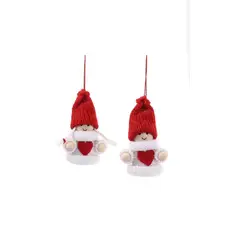 GENERICO - PACK DUO DE COLGANTE NAVIDEÑO 6CM