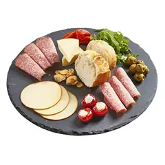 GENERICO - Plato Tabla de Piedra Pizarra Redondo 30 cm