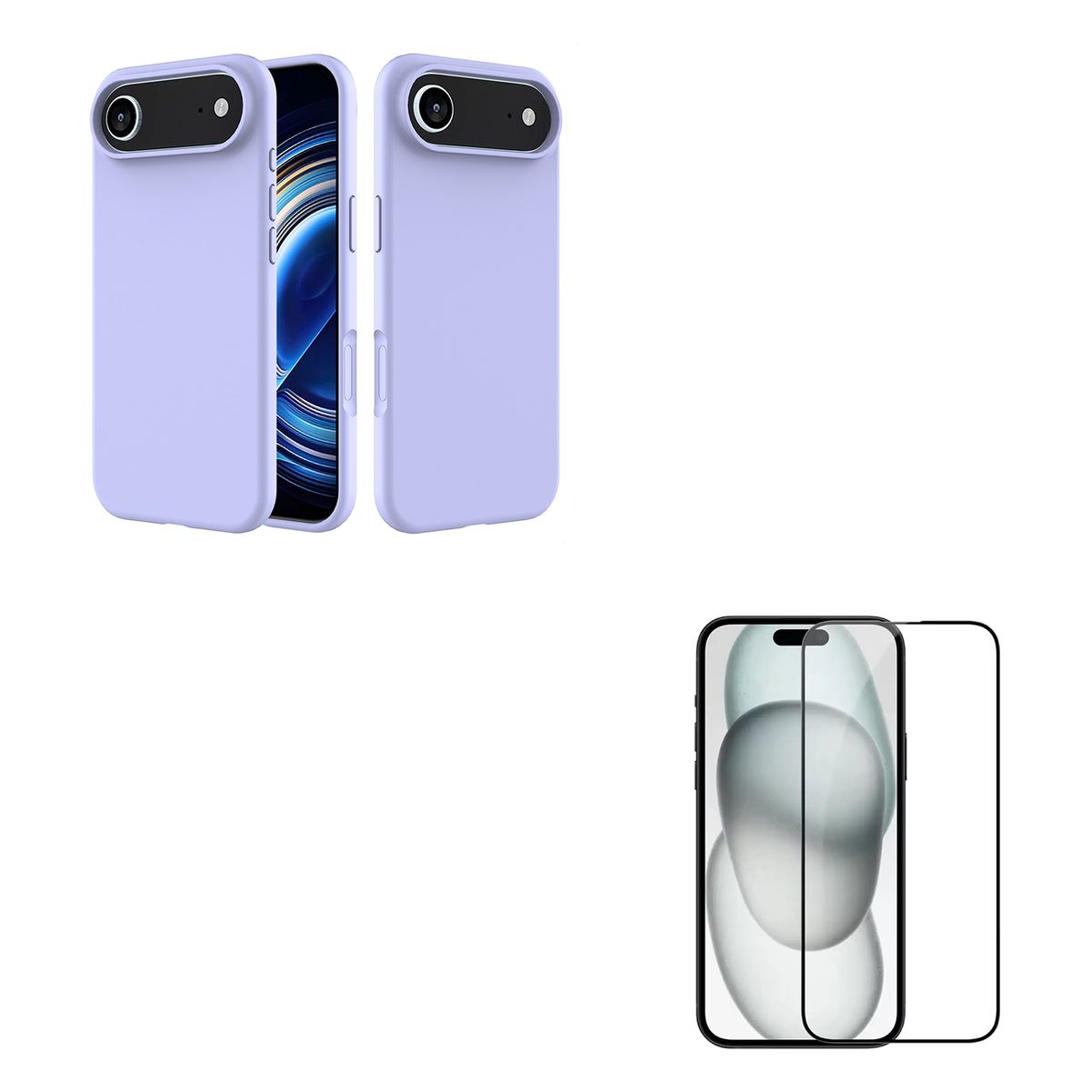 JOIGO - Carcasa Goma Lamina Vidrio Para iPhone 17 Air Lila