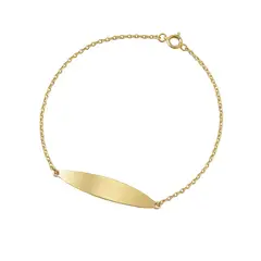 JB JOYAS BARON - Pulsera Oro 18kt Placa Ovalada