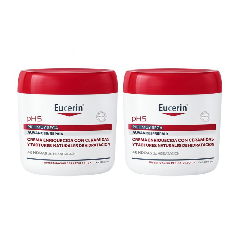 EUCERIN - Pack 2 Crema Corporal Eucerin Ph5 Advanced Repair Tarro 450ml