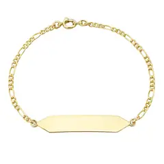 JB JOYAS BARON - Pulsera Oro 18kt Placa Hexagonal