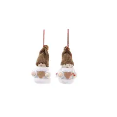 GENERICO - PACK Duo de Adornos Colgantes de Peluche 6cm