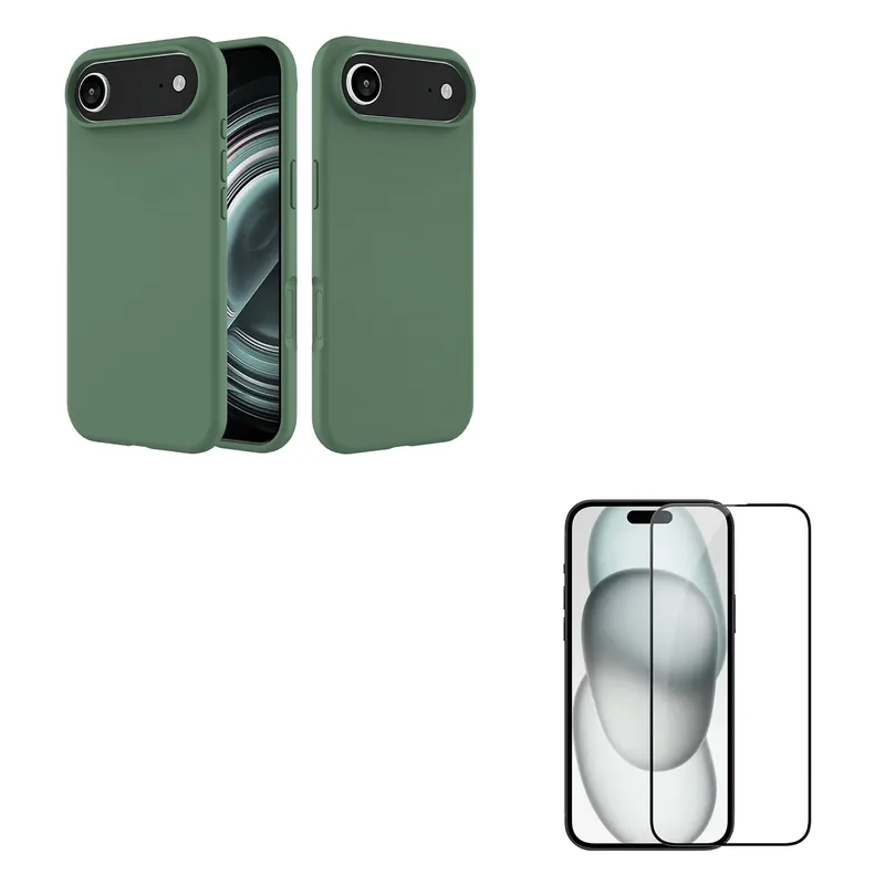 JOIGO - Carcasa Goma Lamina Vidrio Para iPhone 17 Air Verde