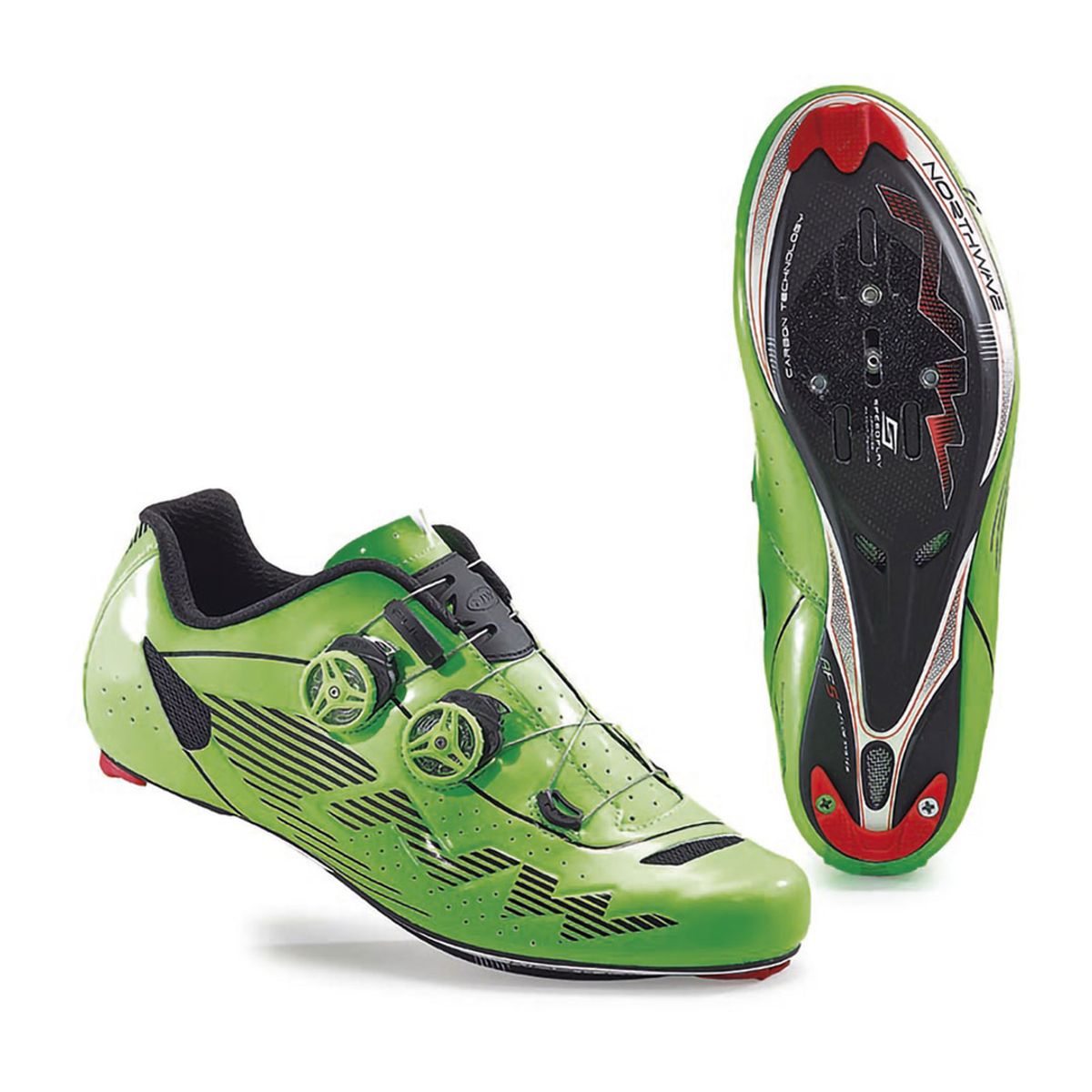 360 - Zapatilla Ciclismo Ruta Northwave® Evolution Plus Greenfluor